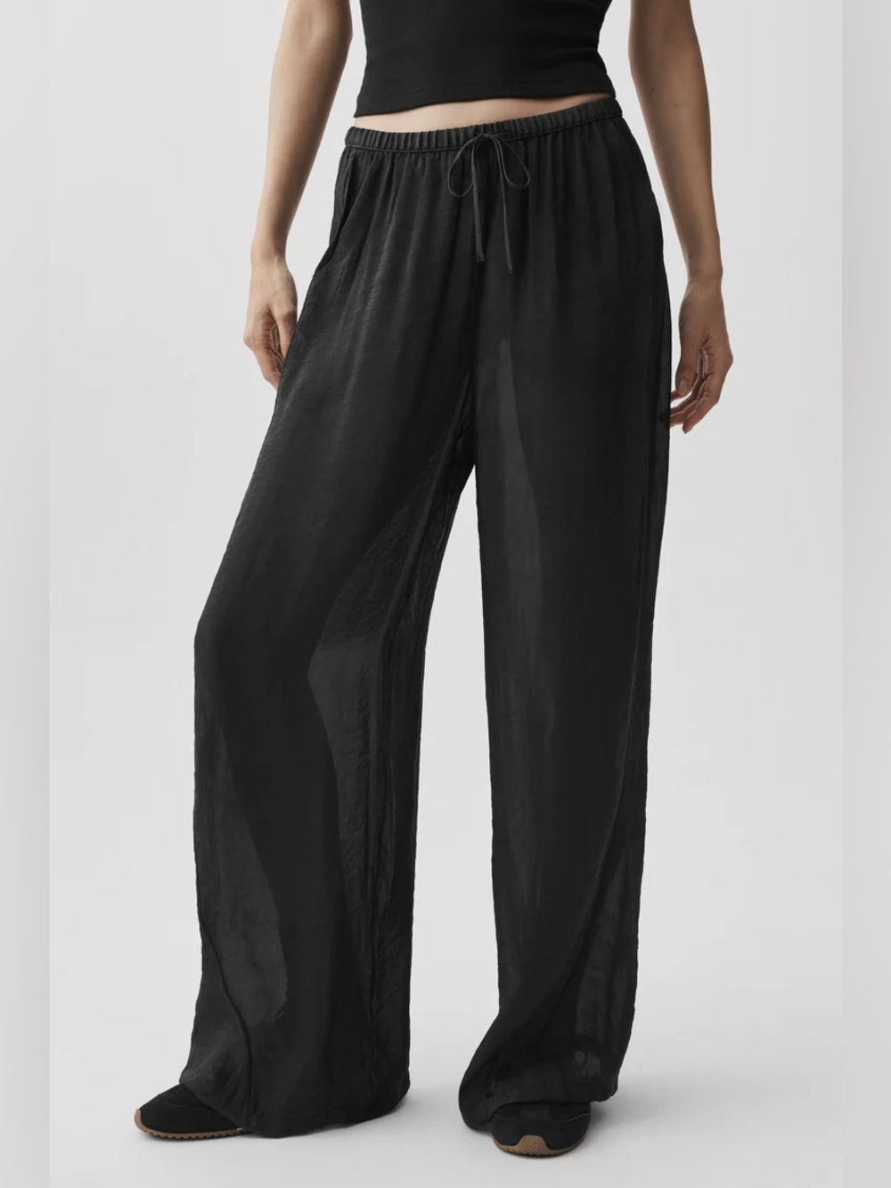 Semi-Sheer Golden Hour High-Waist Straight Leg Pant